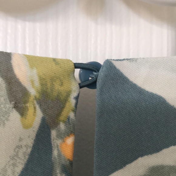 Elegant Teal Floral Maxi Dress; Front Slit; Fully Lined; Keyhole in Back; Sz 2 - Picture 7 of 15